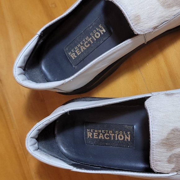 Kenneth Cole Leather & Hair Slip On Loafers - Picture 9 of 12